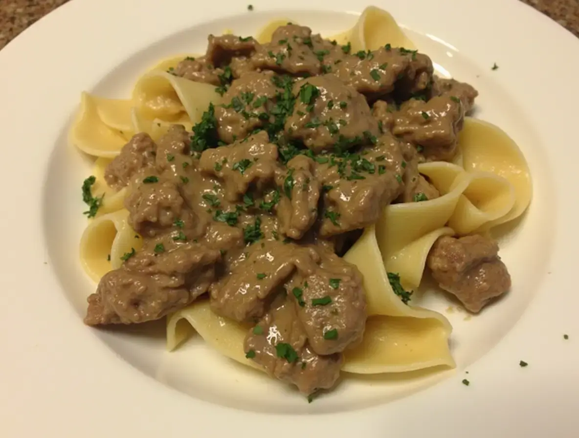 3-Ingredient Beef Stroganoff