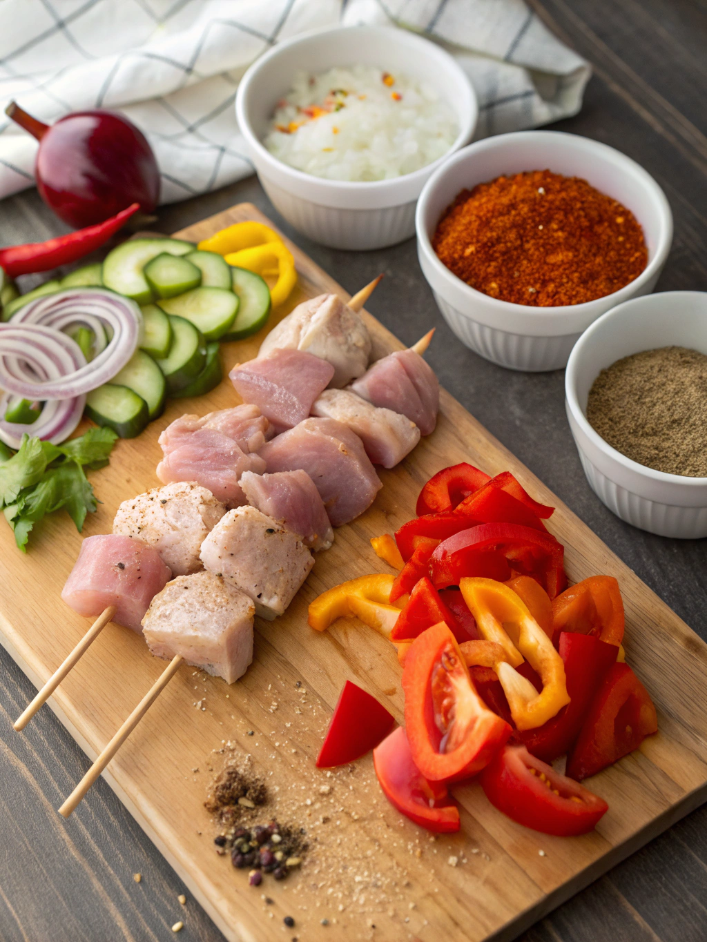 Turkish Chicken Kebabs Recipe ingredients