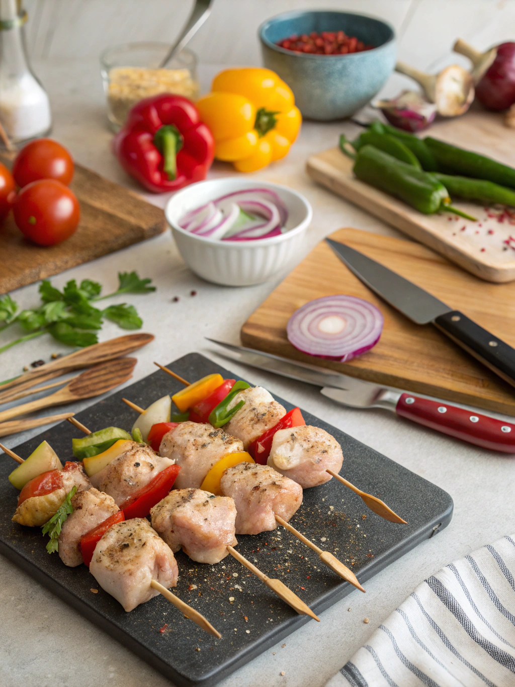 Turkish Chicken Kebabs Recipe preparing steps