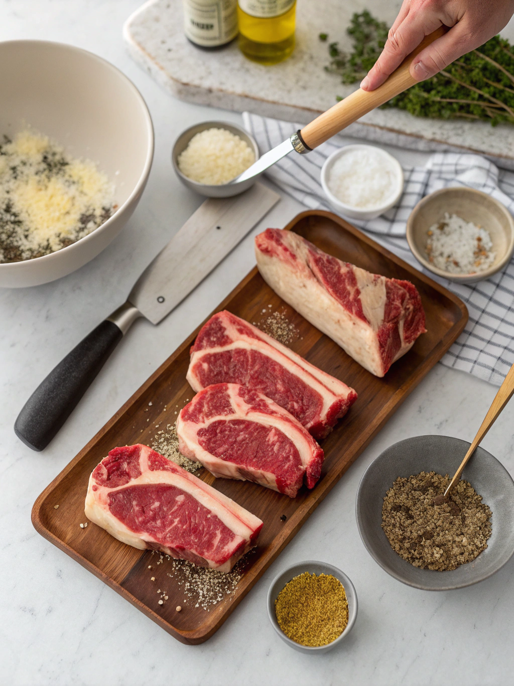 Bone Marrow Steak preparing steps